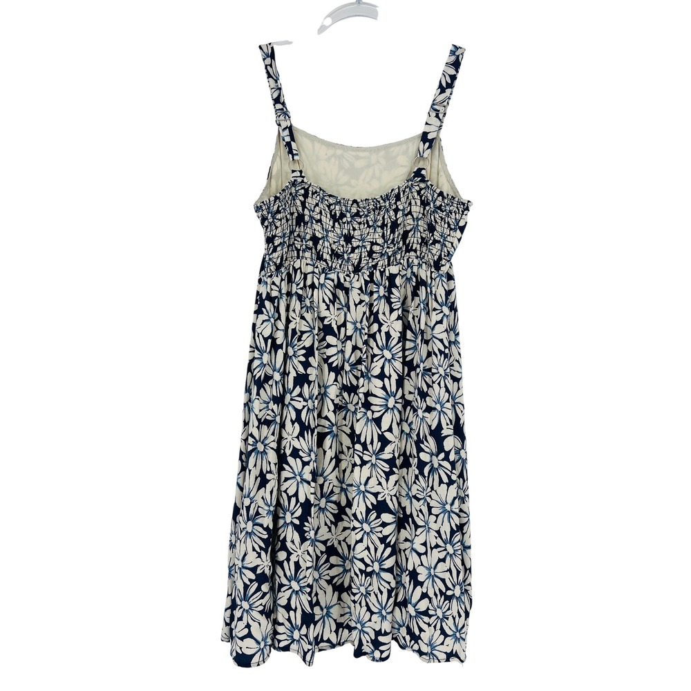 Rewind Navy Blue White Floral Daisy Dress 90s Style Cottagecore Womens Large NWT - Picture 2 of 5